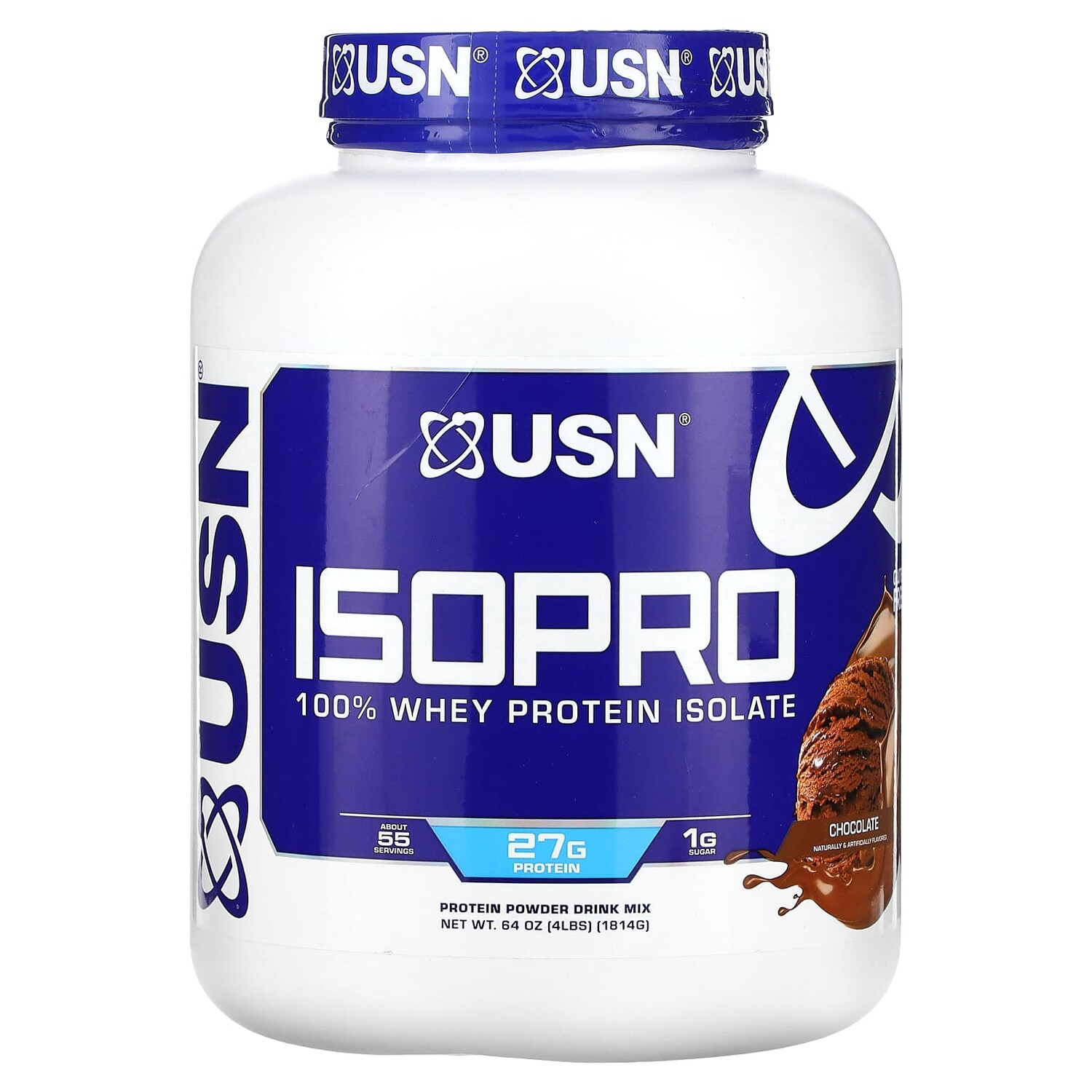 

IsoPro, 100% изолят сывороточного протеина, шоколад, 1814 г (4 фунта), USN