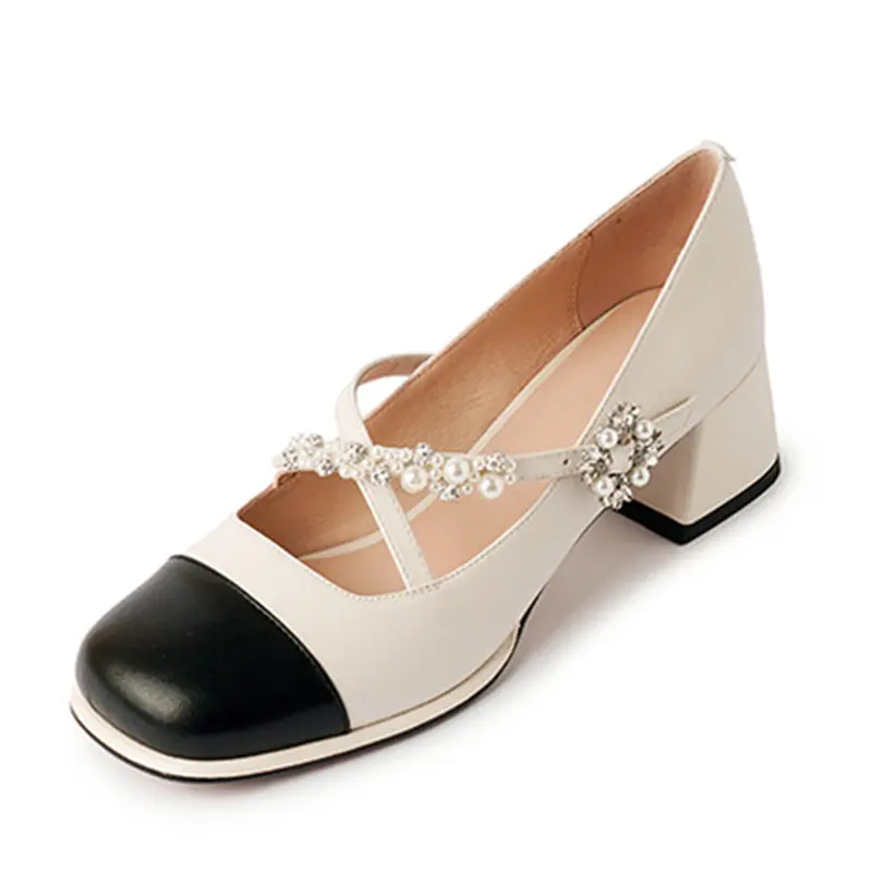 

Туфли Мэри Джейн женские Kemeilian, цвет Black plus beige