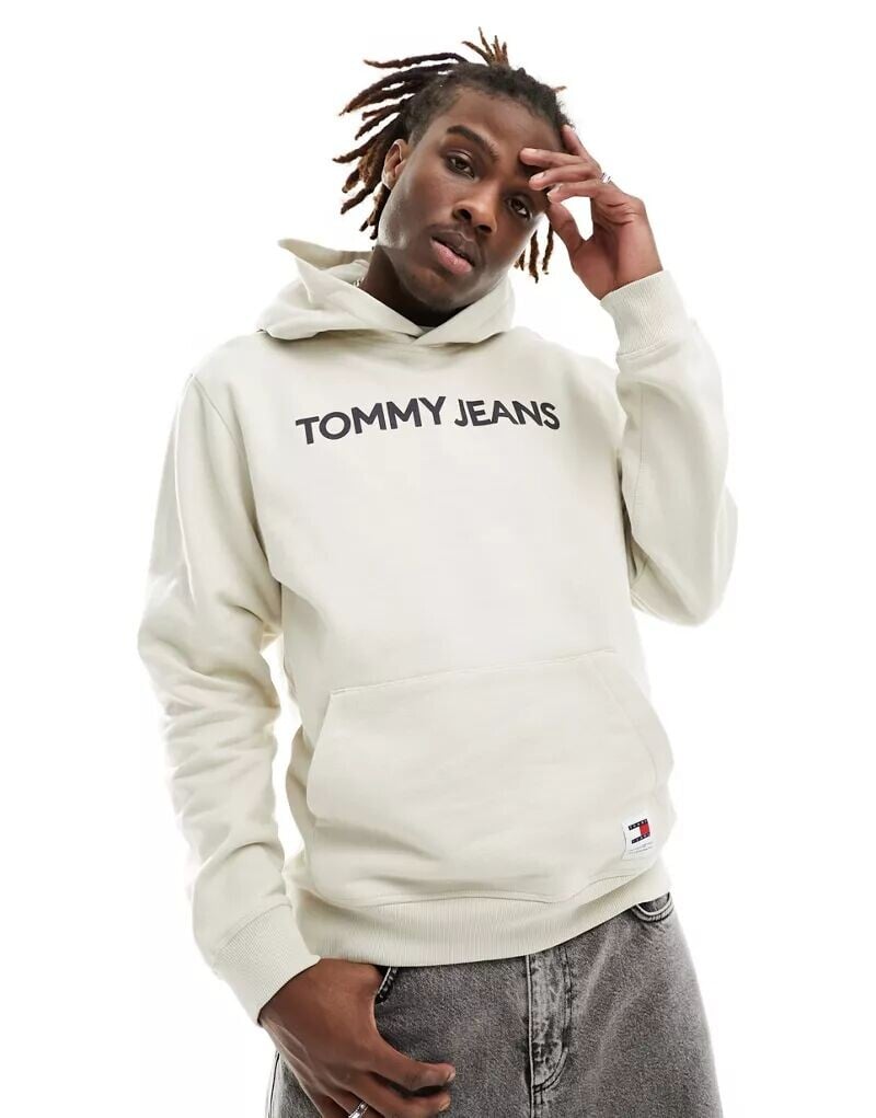 

Бежевая худи обычного кроя Tommy Jeans Bold Classics