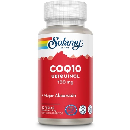 Убихинол Coq-10 100 мг коэнзим Q10 30 жемчужин, Solaray
