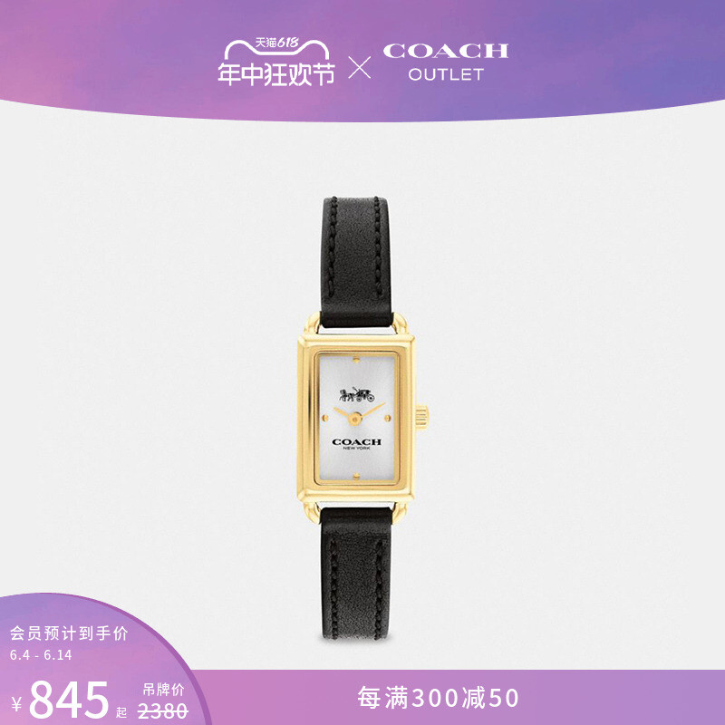

Женские часы LIZ Coach Outlet, черный