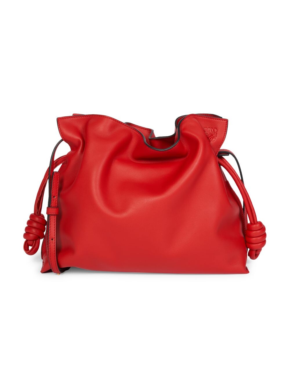 

Кожаный клатч Flamenco на шнурке Loewe, красный