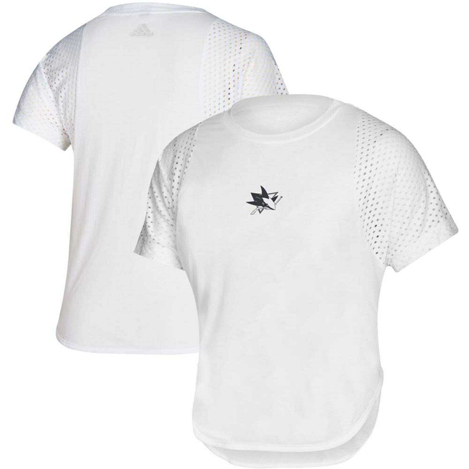 

Женская белая футболка Adidas San Jose Sharks Stadium ID Franchise adidas