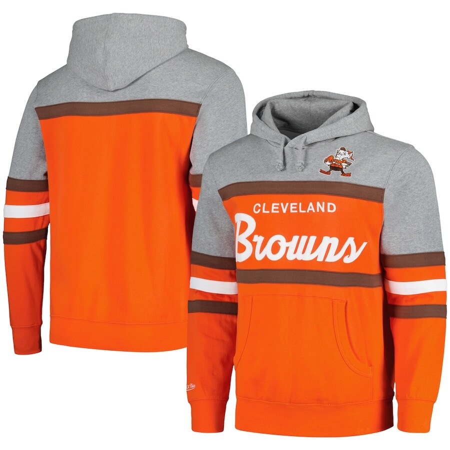 

Пуловер с капюшоном Mitchell & Ness Cleveland Browns, серый