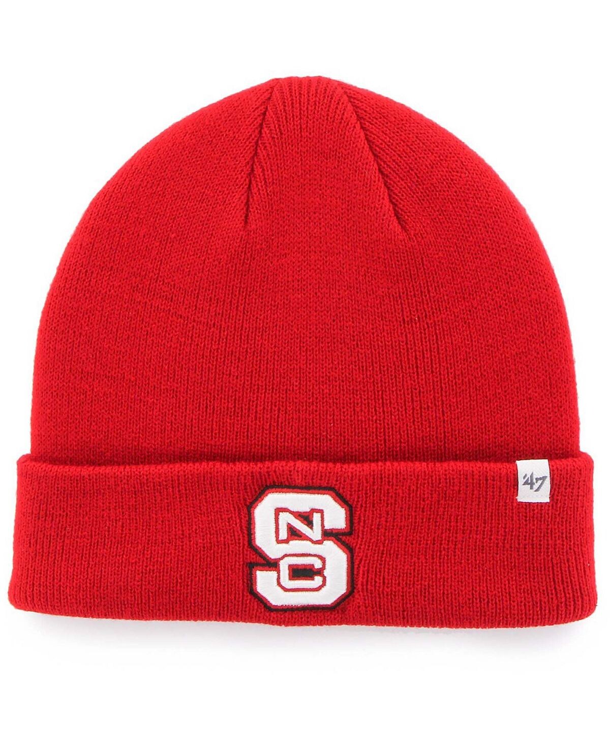 

Мужская красная вязаная шапка с поднятыми манжетами Nc State Wolfpack '47 Brand