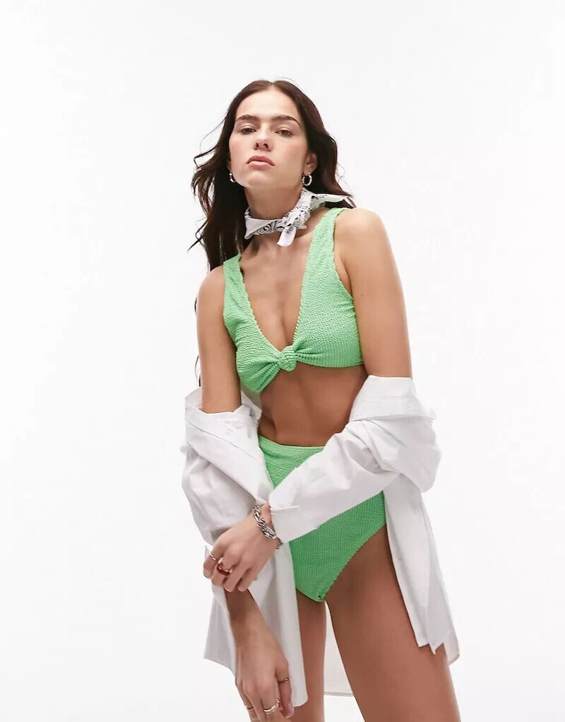 

Зеленое бикини с оборками Topshop Mix and Match