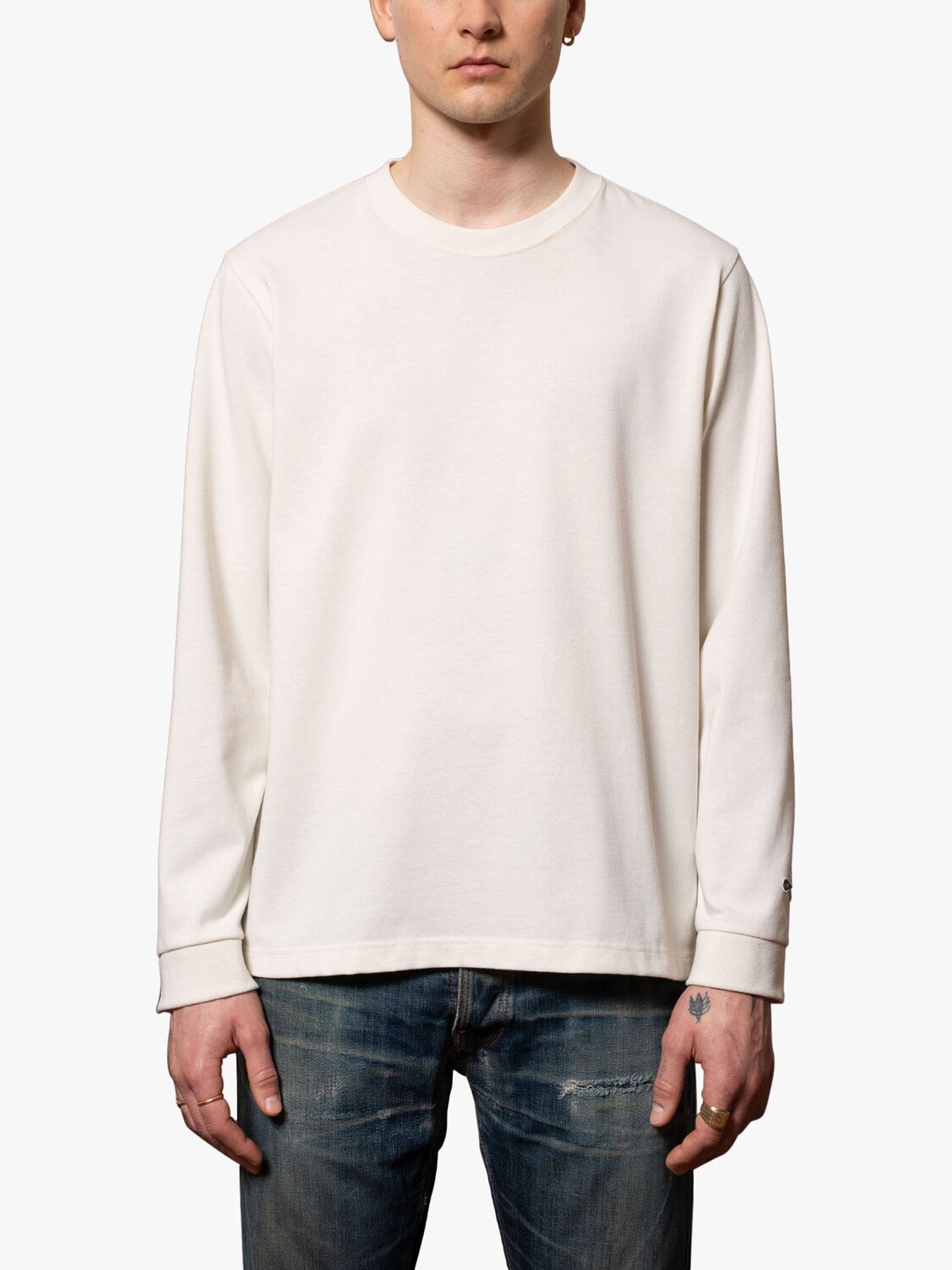 

Футболка с длинным рукавом Nudie Jeans, белый