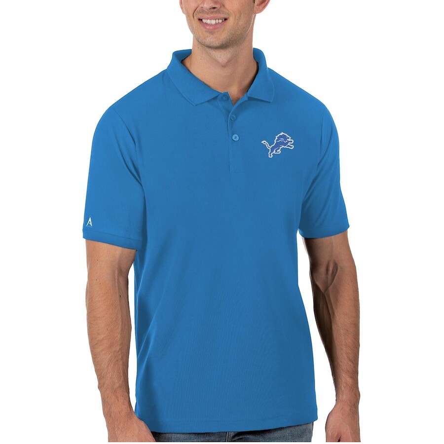 

Поло с коротким рукавом Antigua Detroit Lions, синий