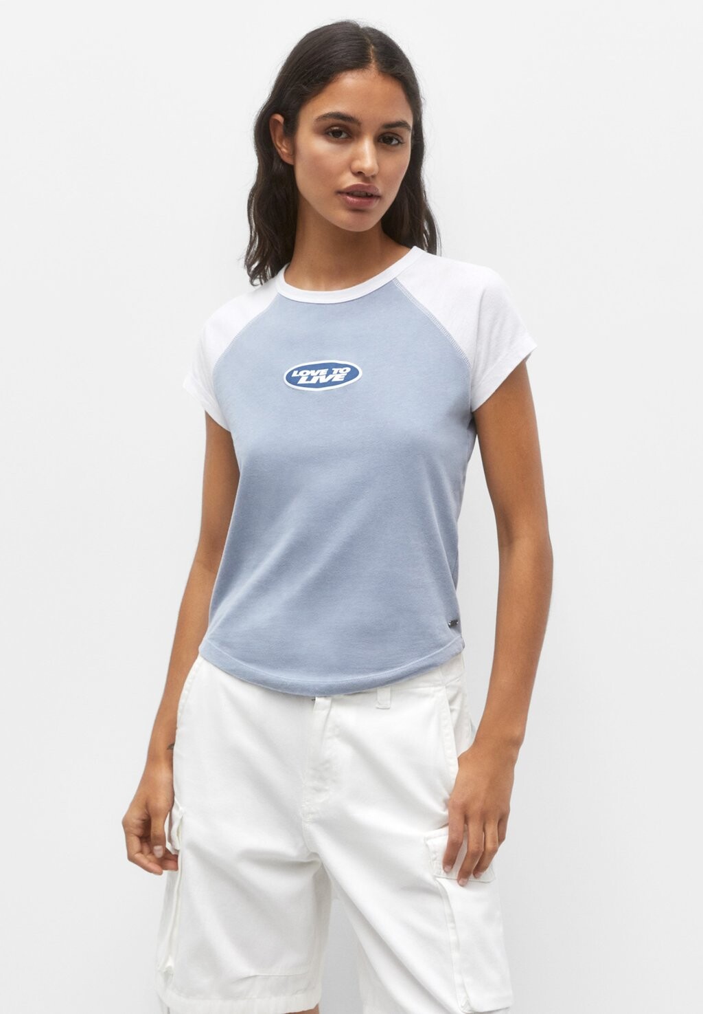 

Футболка с принтом PULL&BEAR, синий