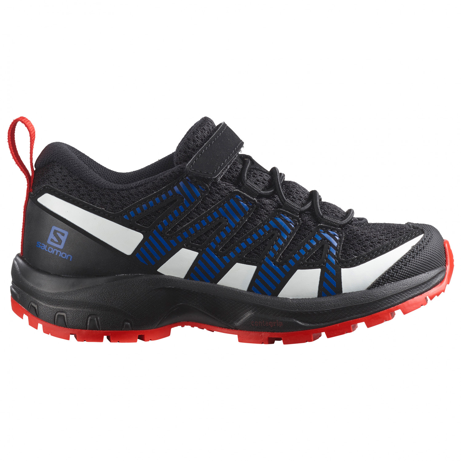 цена Мультиспортивная обувь Salomon Kid's Xa Pro V8, цвет Black/Lapis Blue/Fiery Red