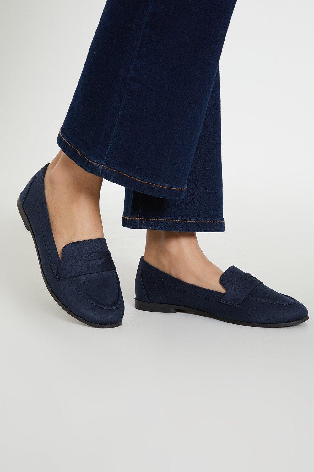 

Пенни-лоферы Lana широкого кроя Dorothy Perkins, темно-синий