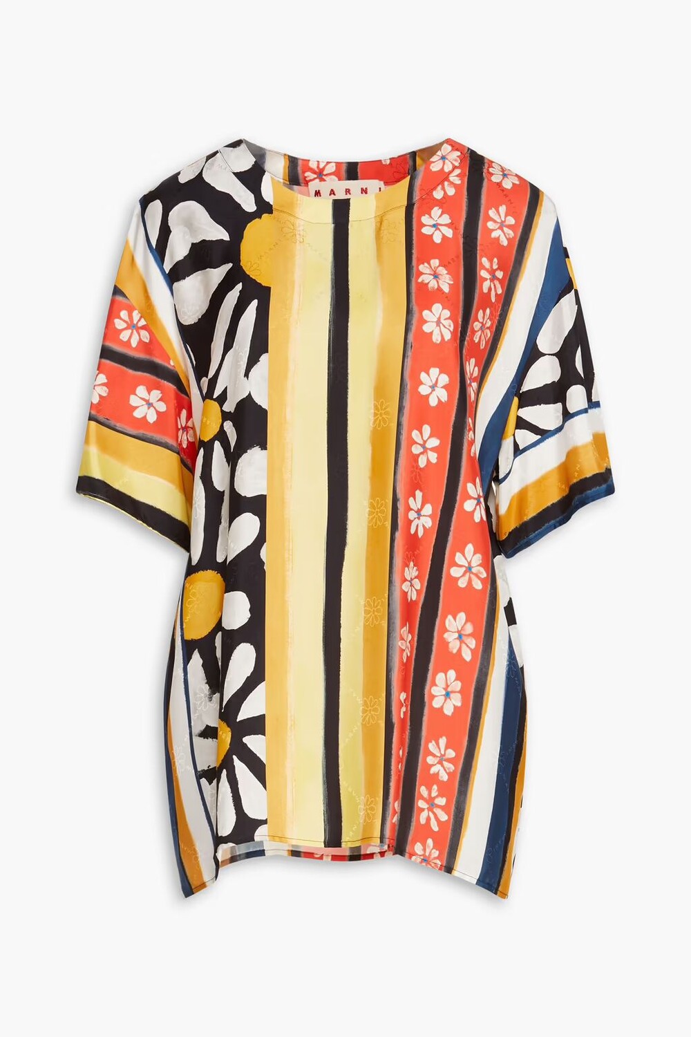 

Жаккардовый топ с принтом Marni, желтый