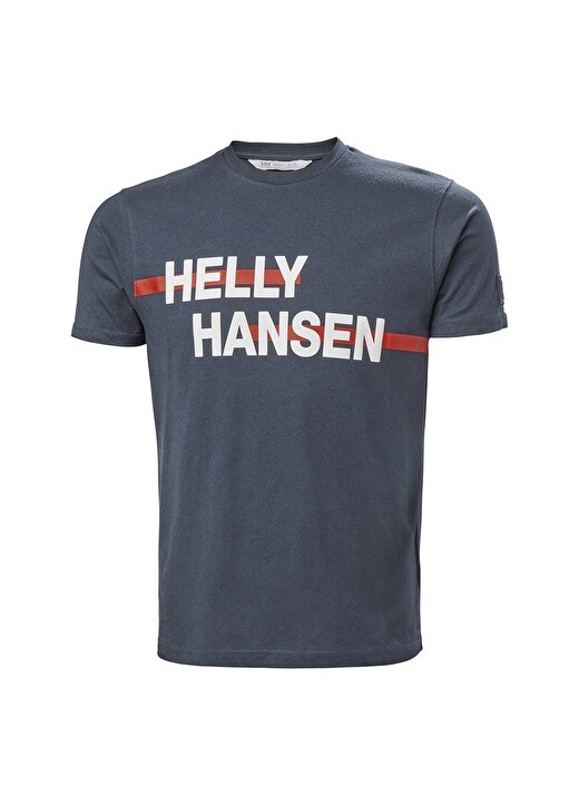 

Темно-синяя мужская футболка с круглым вырезом Helly Hansen, Синий