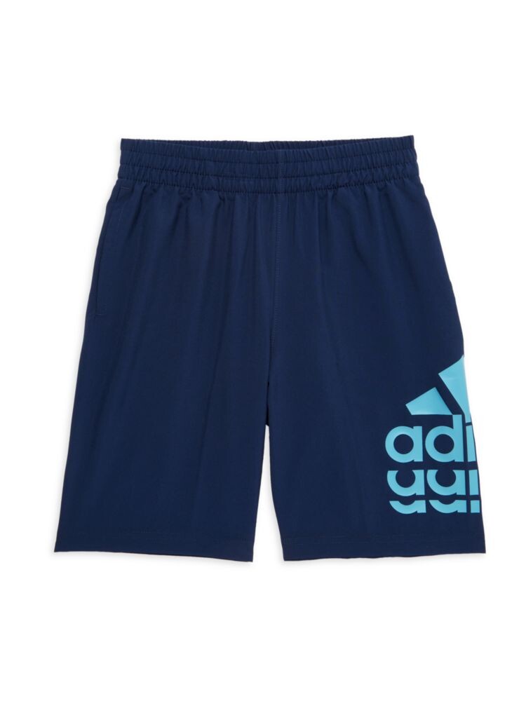 

Тканые шорты с логотипом Little Boy Adidas, темно-синий
