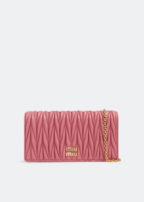 

Сумка Miu Miu Matelassé Leather Smartphone, розовый