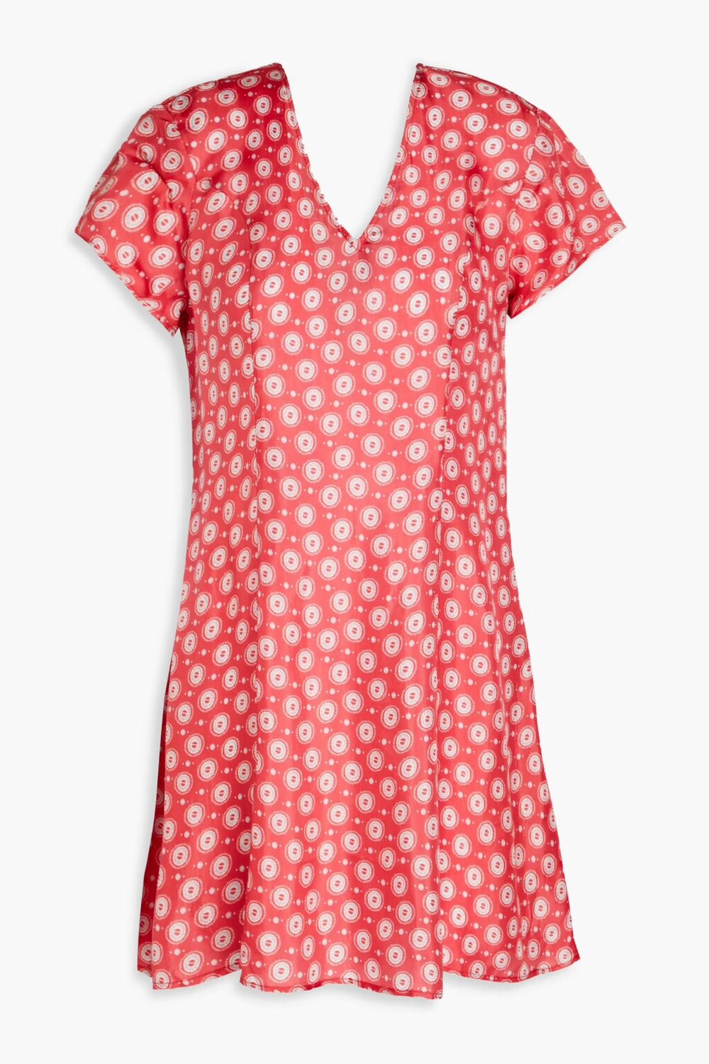 

Атласное платье мини с принтом Tainey American Vintage, красный