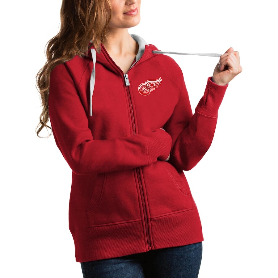 

Толстовка на молнии Antigua Detroit Red Wings, красный