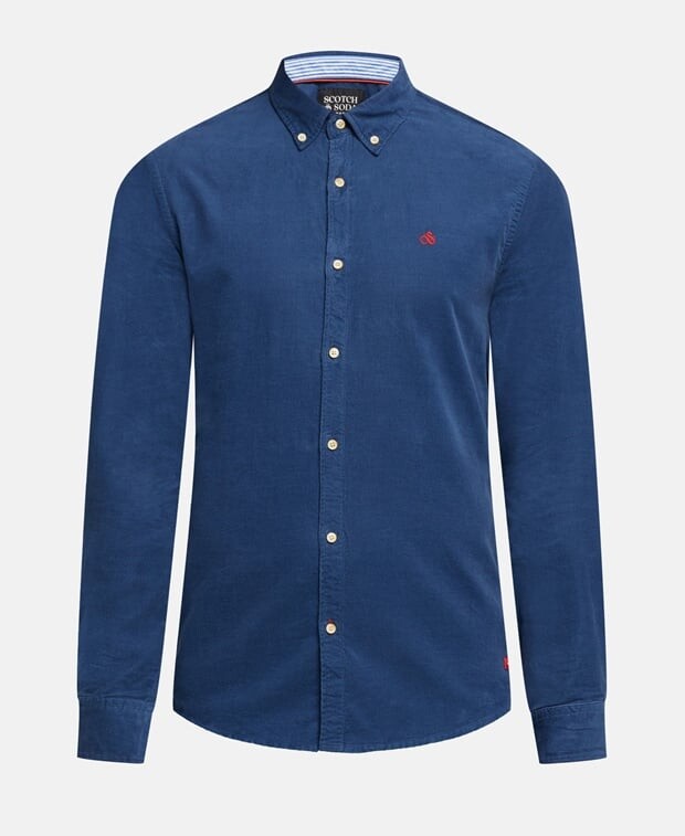 

Вельветовая рубашка Scotch & Soda, синий
