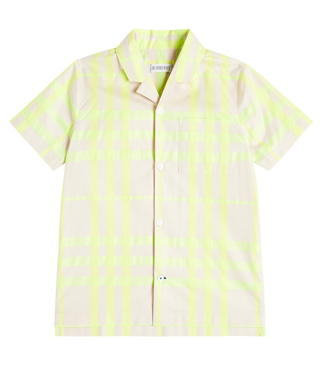 

Рубашка в клетку Burberry из смесового хлопка Burberry, мультиколор