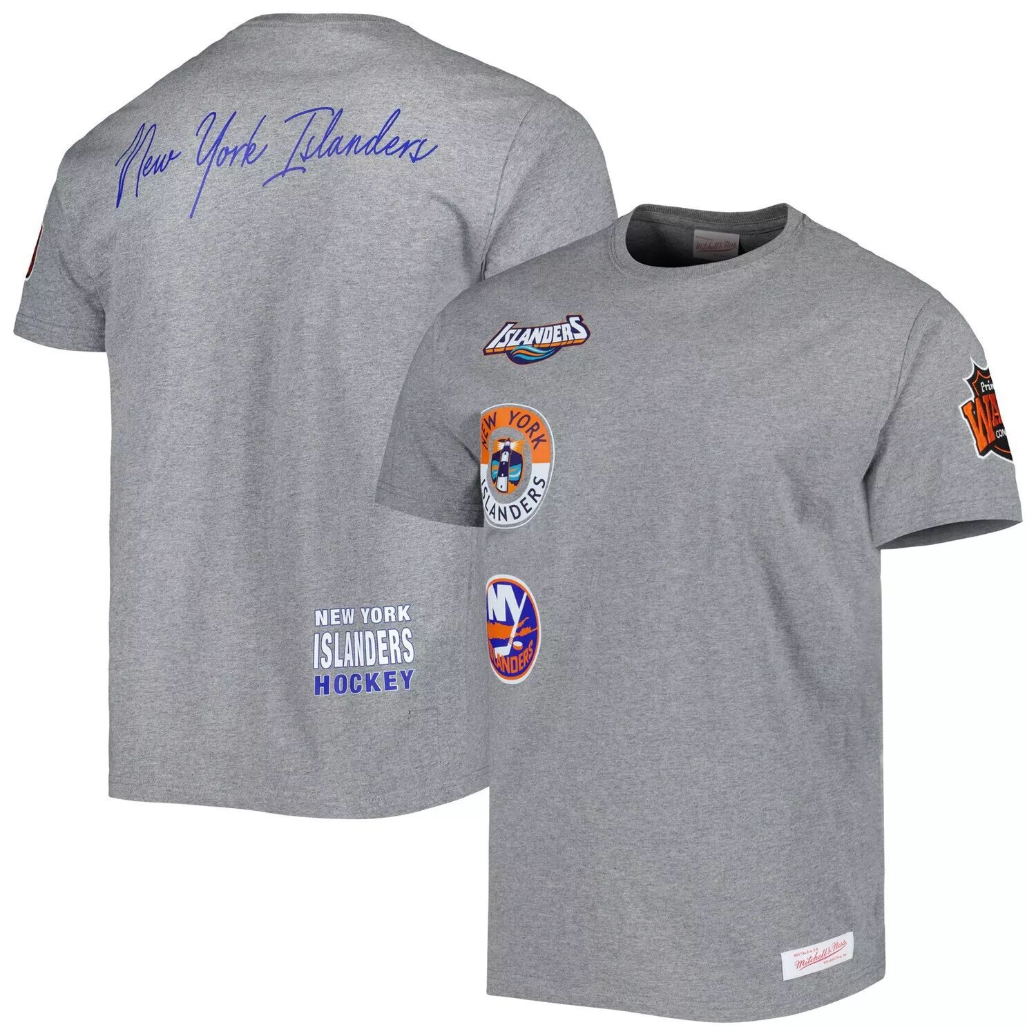 

Мужская футболка Mitchell & Ness Heather Grey New York Islanders City Collection