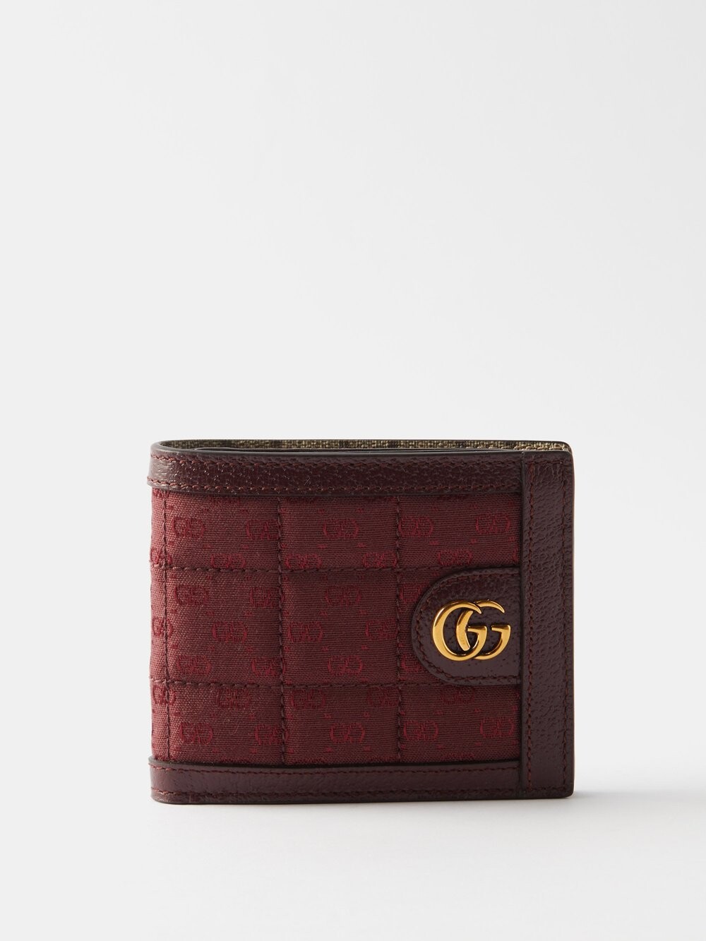 

Складной кошелек с жаккардовой кожей gg Gucci, красный