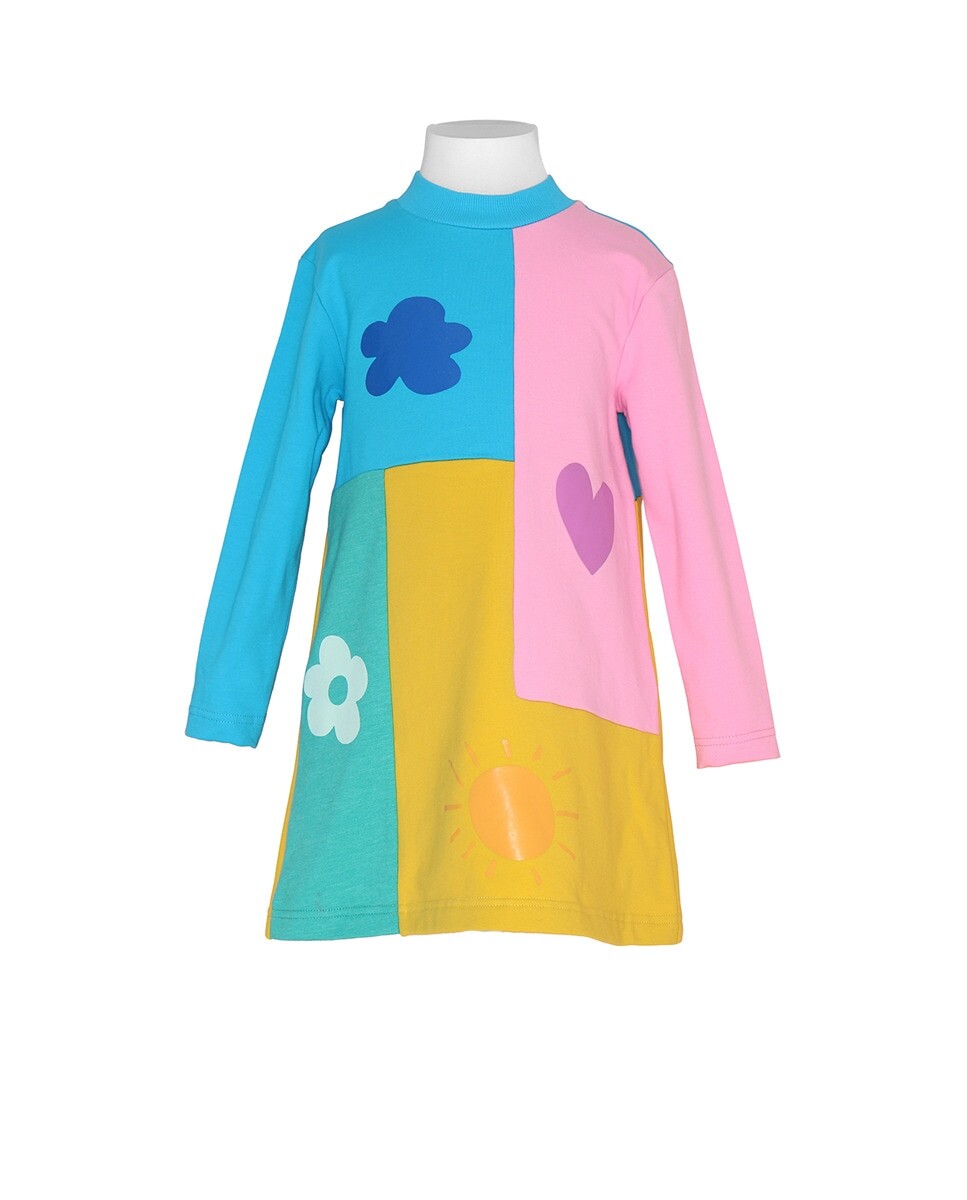 

Платье для девочки Color Block с иконками AGATHA RUIZ DE LA PRADA, мультиколор
