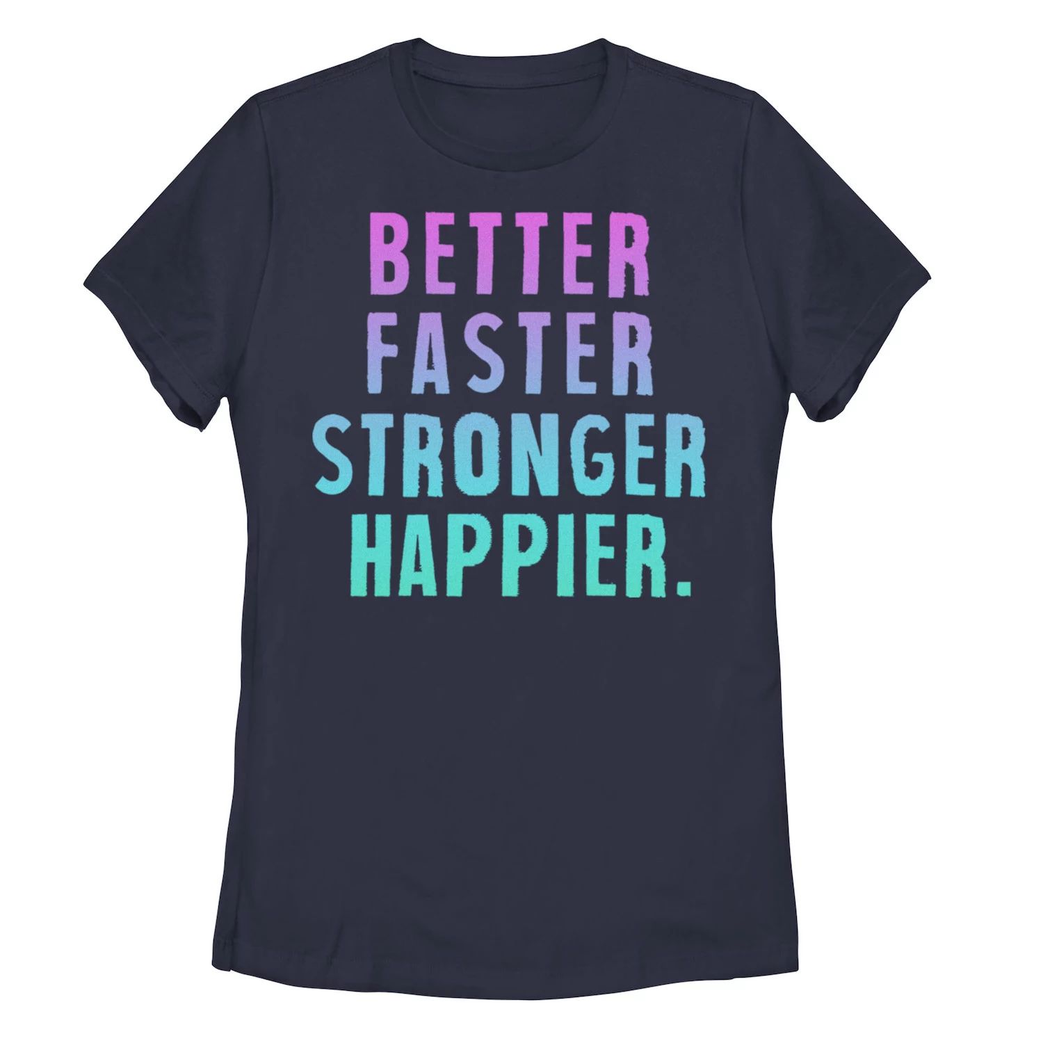 Футболка с мотивационным рисунком Better Faster Stronger Happier для юниоров printio сумка harder better faster stronger