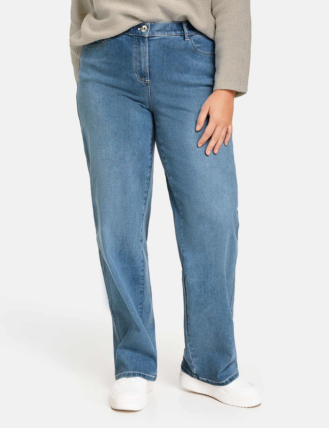 

Джинсы SAMOON Hose lang, цвет Bleached Blue Denim