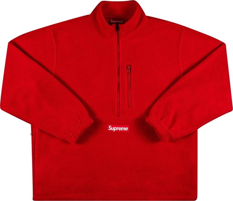 Пуловер Supreme x Polartec Half Zip Pullover 'Red', красный пуловер supreme x polartec half zip pullover natural кремовый