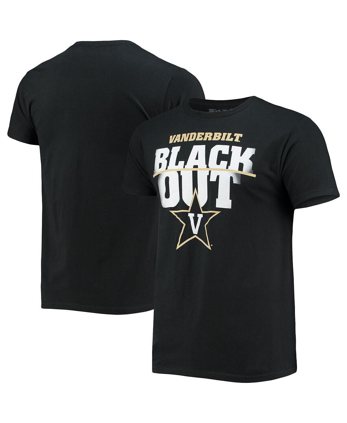 

Мужская черная футболка vanderbilt commodores black out game The Victory, черный