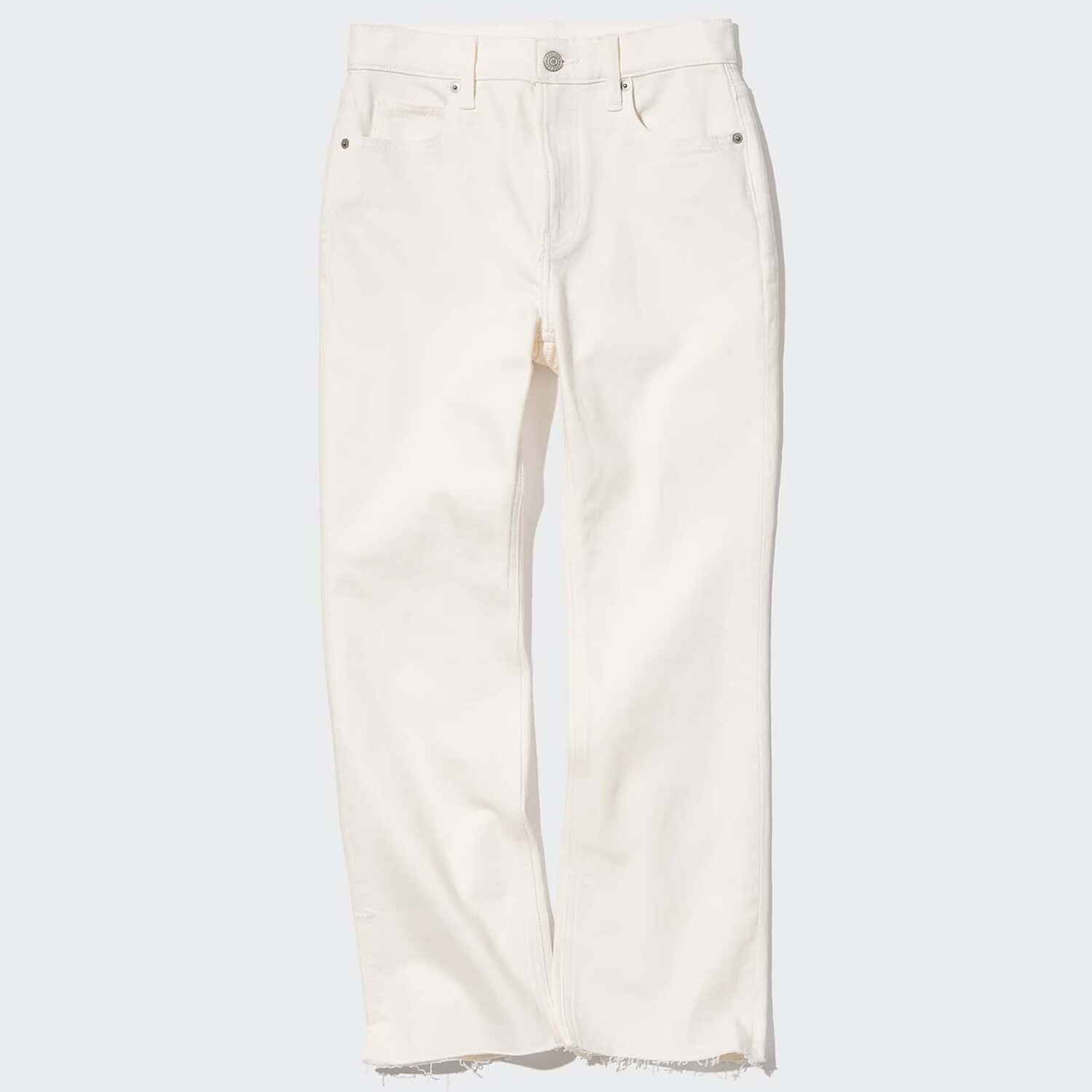 

Джинсы Uniqlo Kick Flared Cut-off, серовато-белый