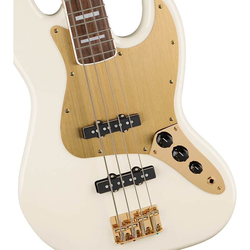 

Squier 40th Anniversary Jazz Bass Gold Edition - олимпийский белый