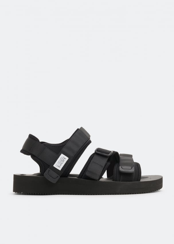 сандалии с ремешками на липучках 12 storeez Сандалии SUICOKE Velcro sandals, черный