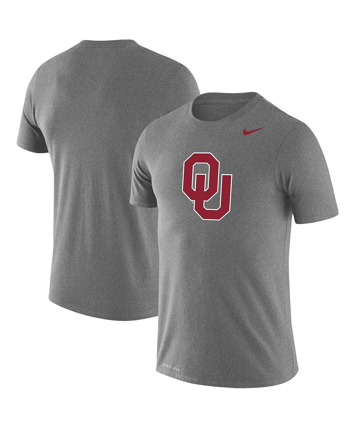 

Мужская серая меланжевая футболка oklahoma sooners school logo legend performance Nike, мульти