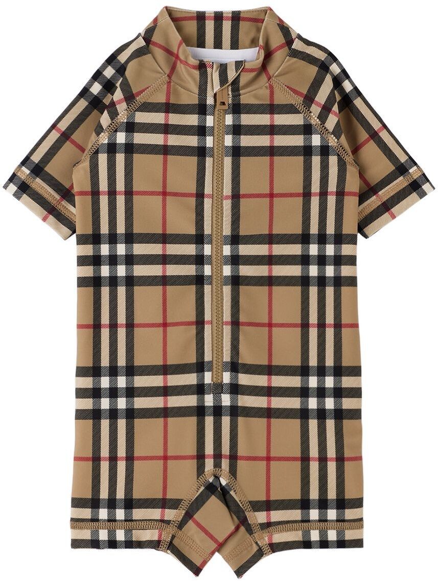 

Слитный купальник Baby Beige Check в клетку Burberry