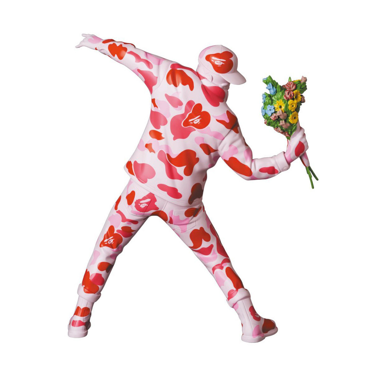 Фигурка Banksy Brandalism x BAPE Flower Bomber, розовый banksy flower thrower resin statues sculptures statue bomber home decoration accessories modern ornaments figurine collectible