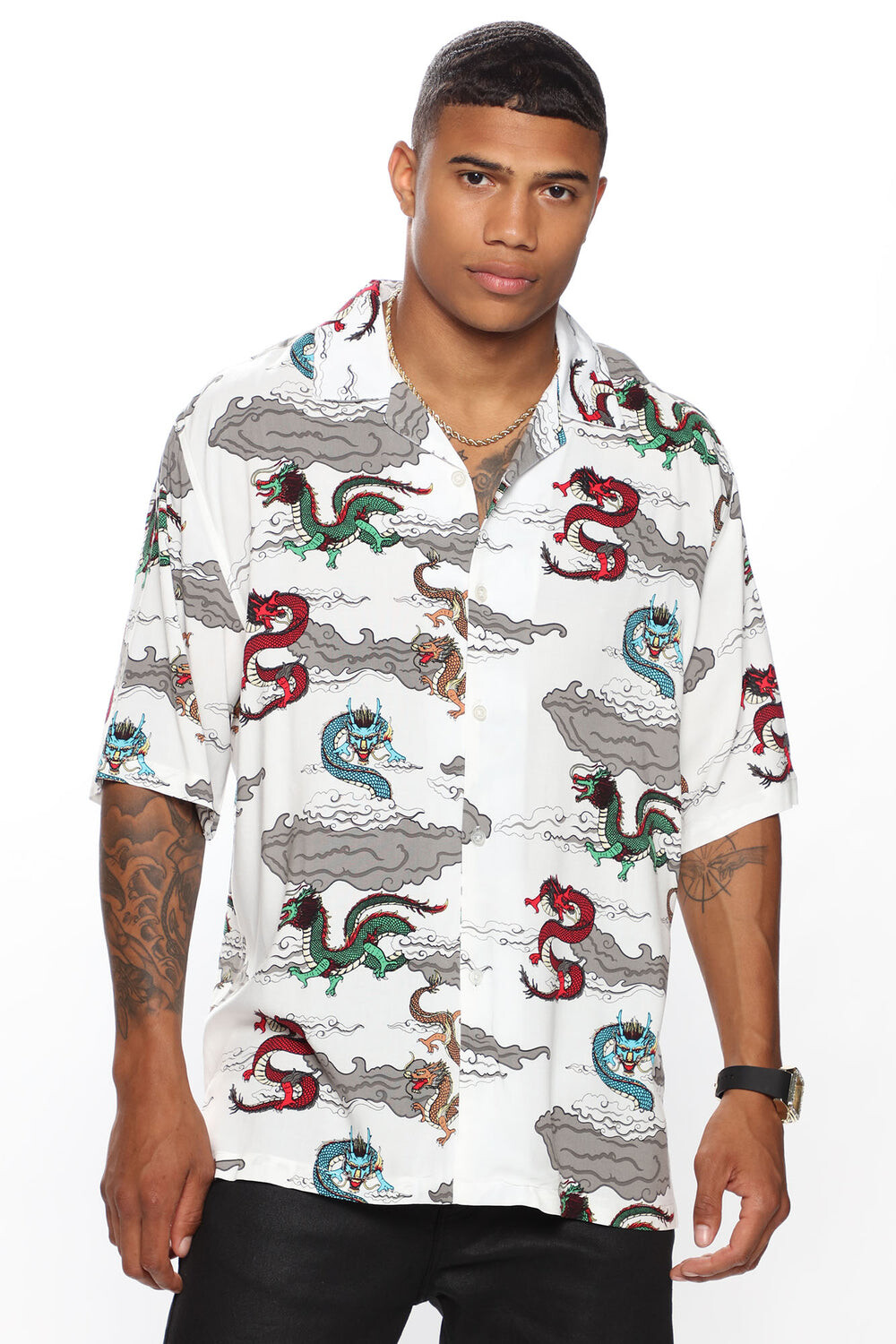 

Рубашка Fashion Nova FNM22233SW, белый