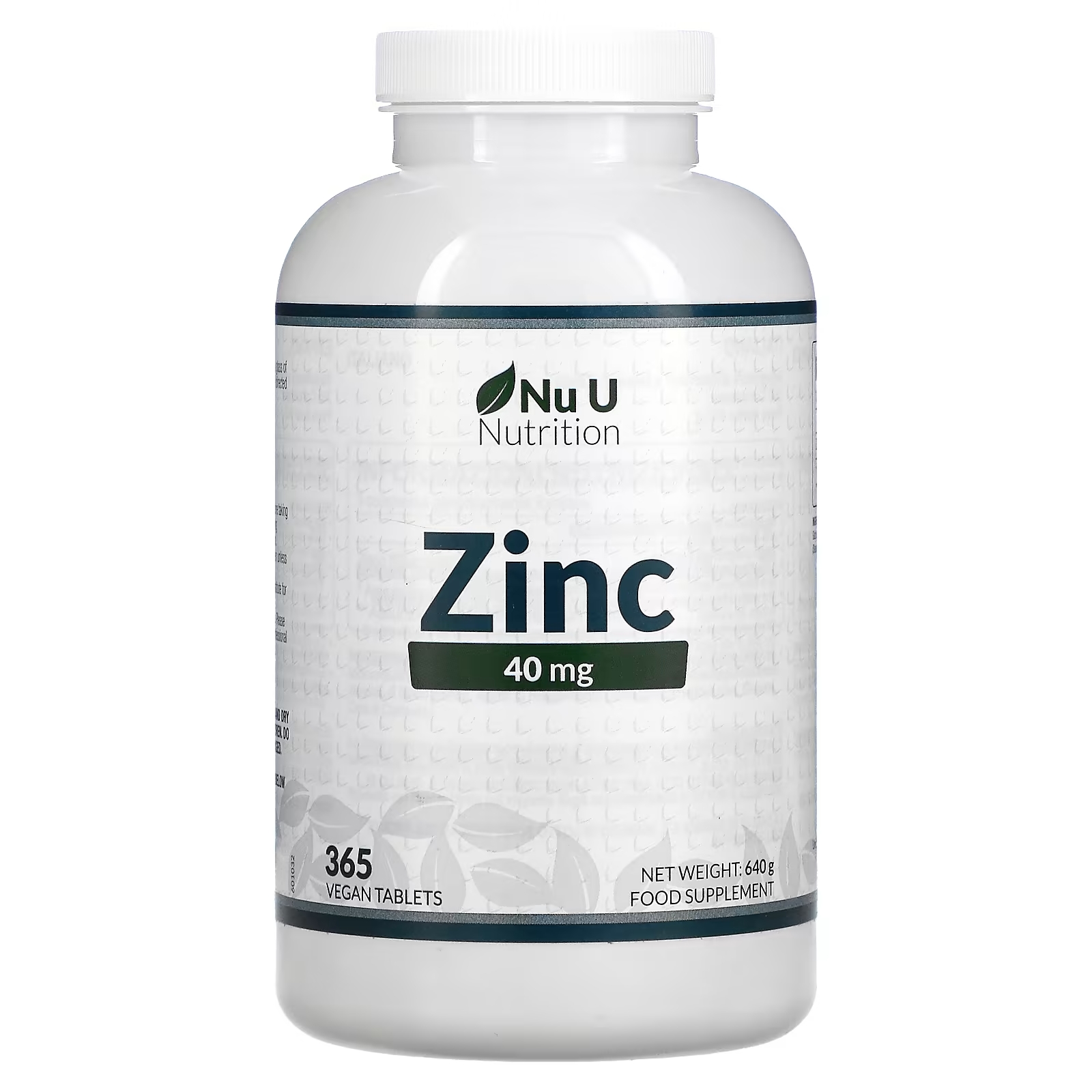 Цинк Nu U Nutrition, 365 растительных таблеток