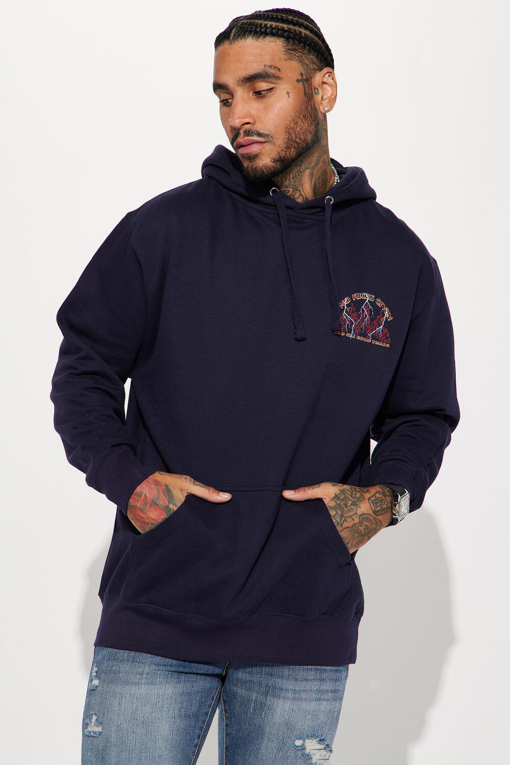 

Худи Fashion Nova 22024929, деним, Черный