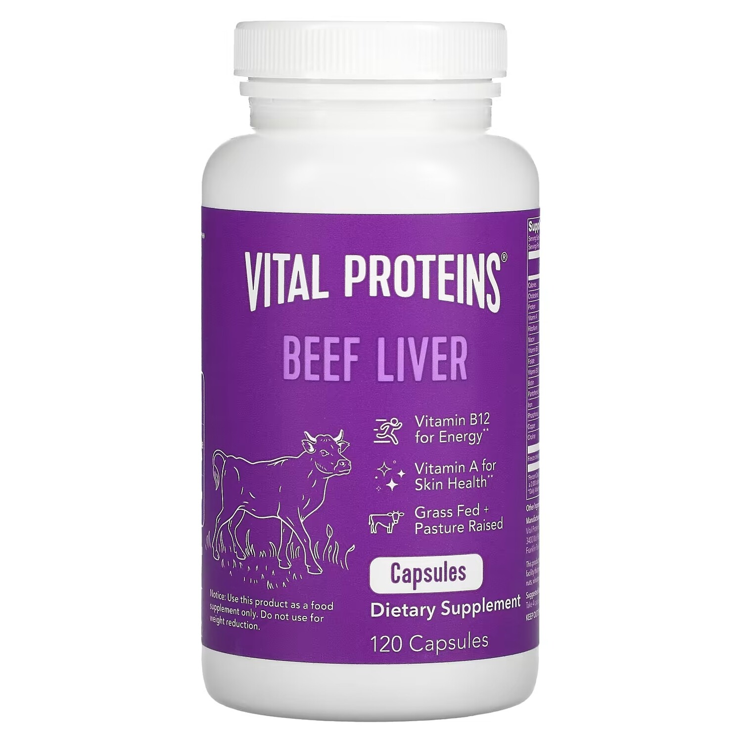 

Пищевая Добавка Vital Proteins, говяжья печень, 120 капсул