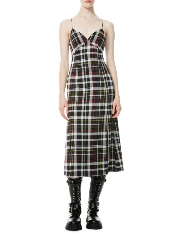 

Платье julietta с двойным разрезом Alice + Olivia Black plaid