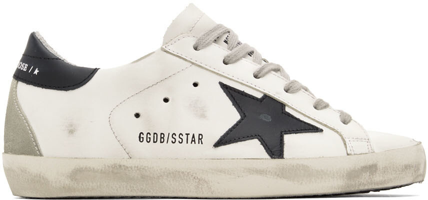 

Бело-темно-синие кроссовки Stardan Golden Goose