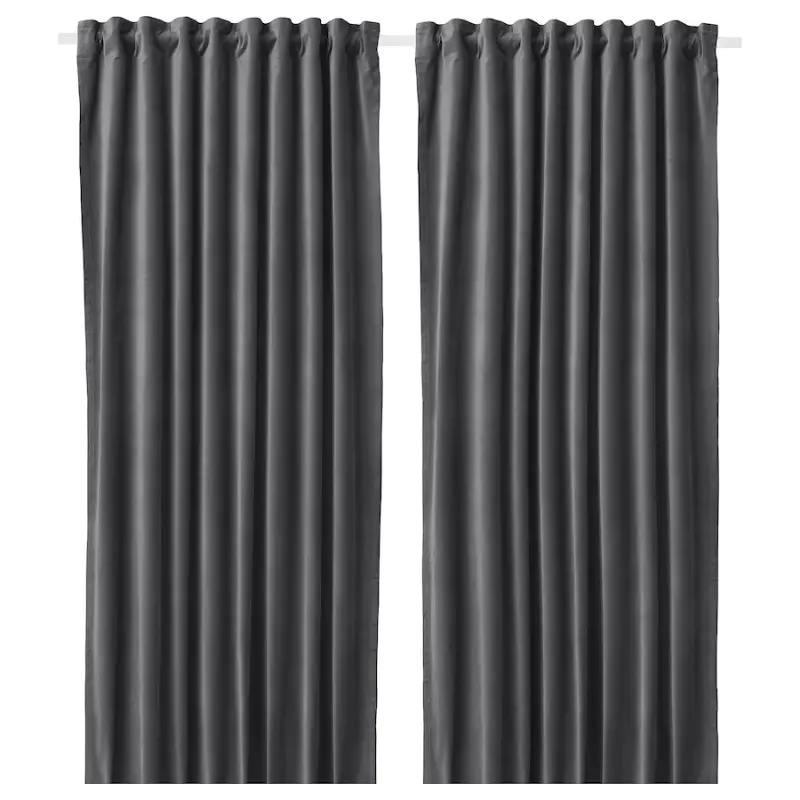 

Затемняющие шторы Ikea Sanela 2 шт, темно-серый