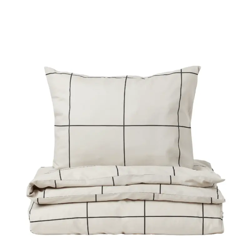 

Комплект односпального постельного белья H&M Home, серый/черный в клетку