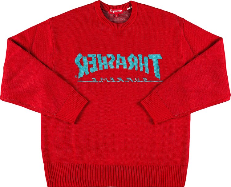 Свитер Supreme x Thrasher Sweater 'Red', красный свитер supreme x missoni sweater burgundy красный