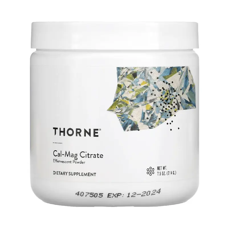 

Шипучий порошок Thorne Research Cal-Mag Citrate, 214 г