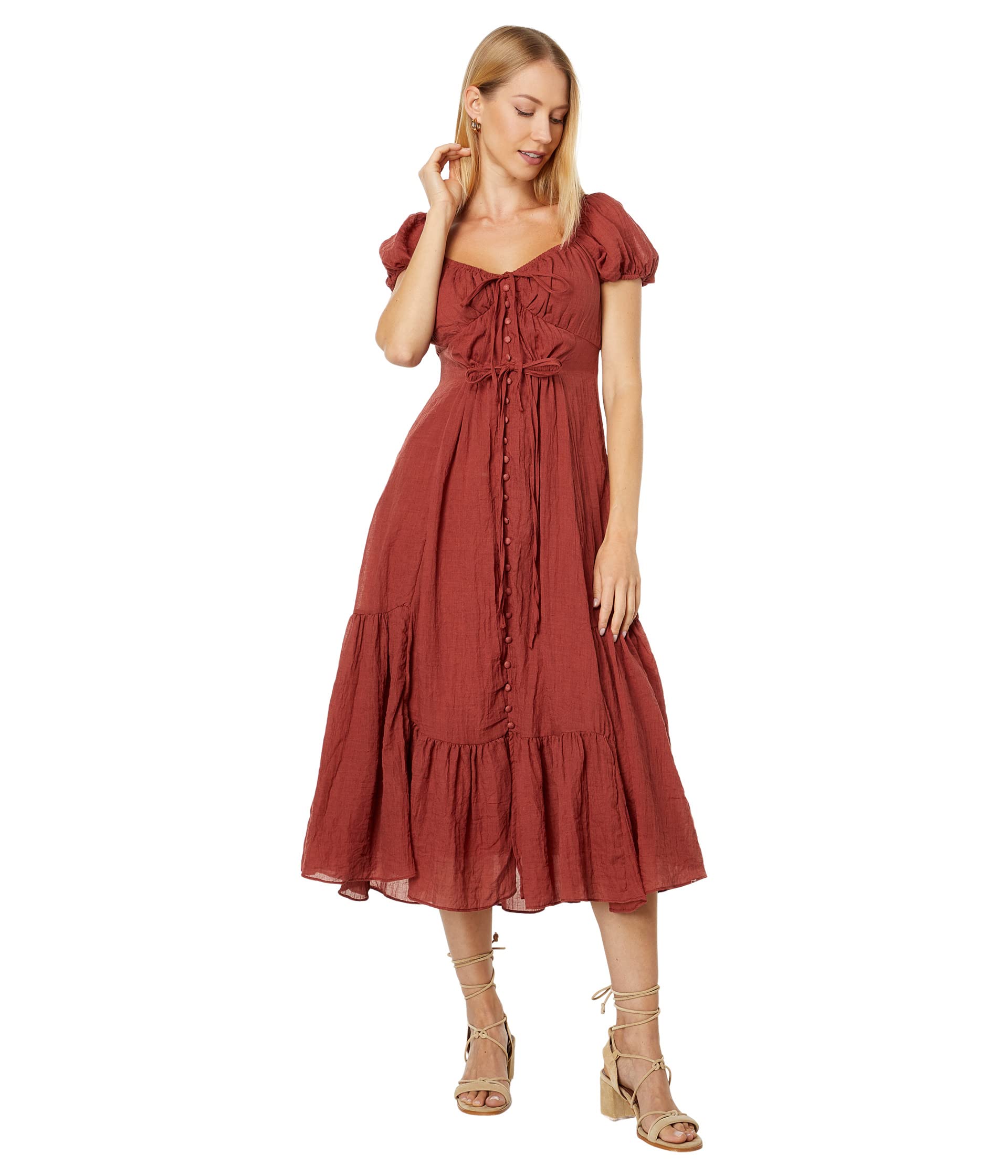 Платье MOON RIVER, Maxi Dress with Close Button Details