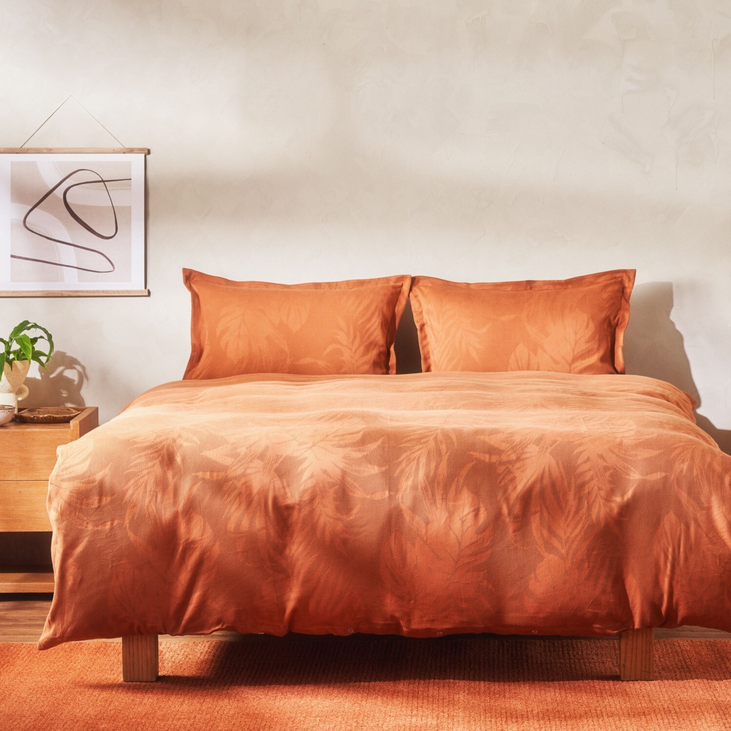 

Комплект постельного белья Karaca Home Robin Double Trio, терракотовый, Оранжевый