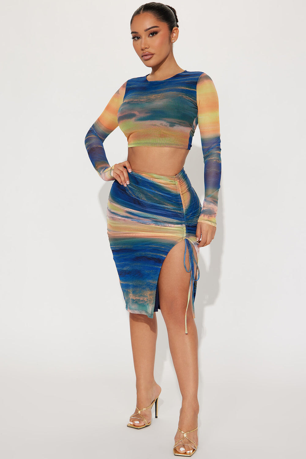 

Юбка Fashion Nova HKTS22224, синий