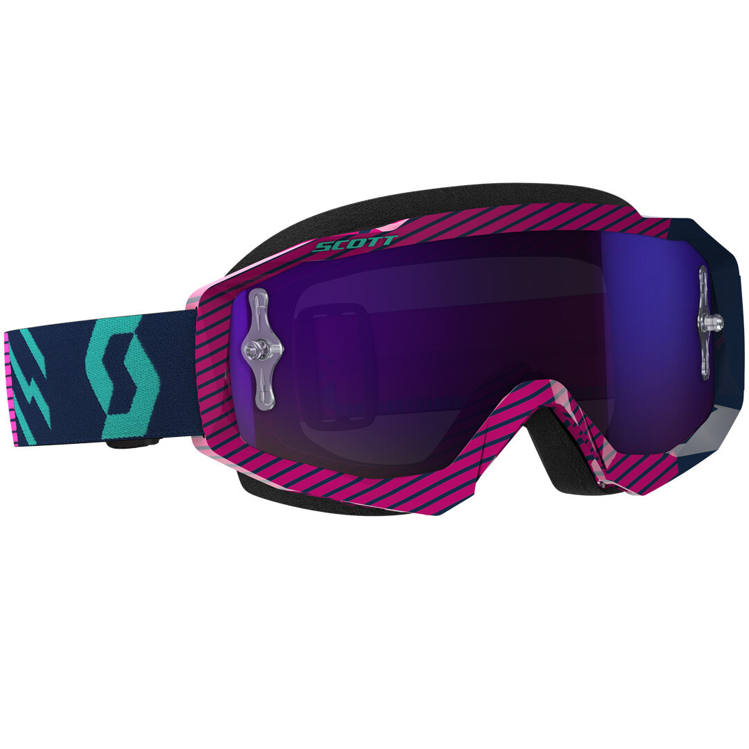 

Мотоциклетные очки Scott Hustle MX Chrome с логотипом, синий/розовый